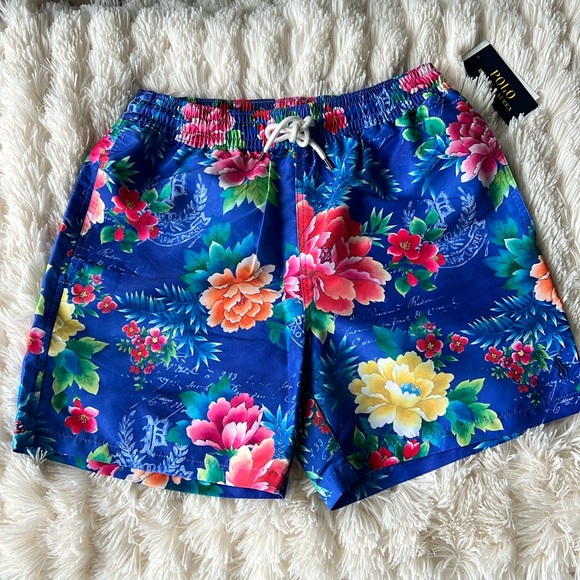 Polo Ralph Lauren Men’s Floral Swim Trunks Size S - Picture 4 of 16
